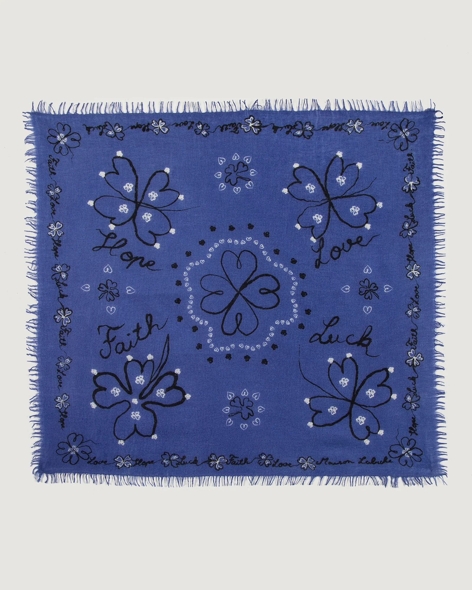"Clover Hope" bourdaloue cashmere scarf - Image 12