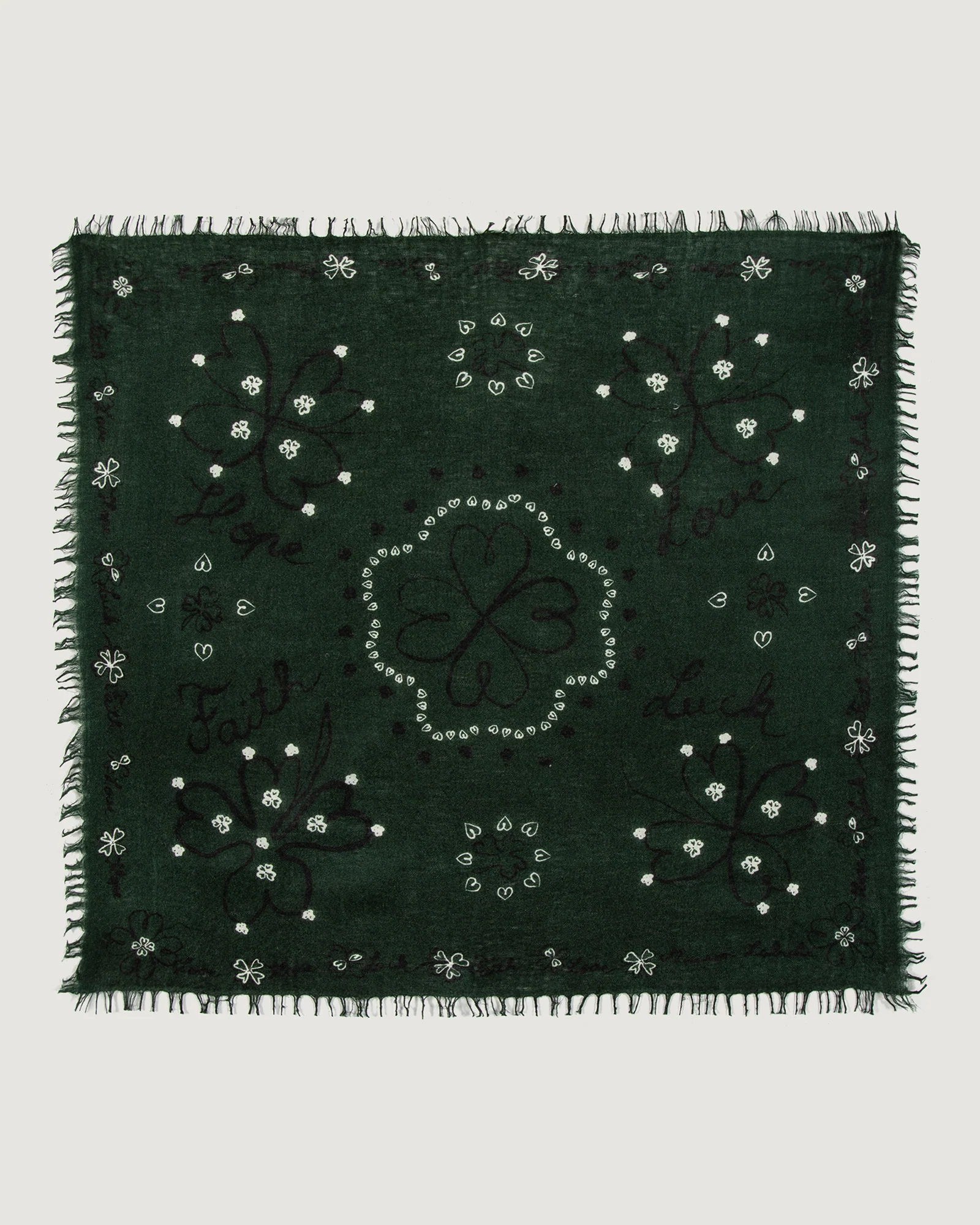 "Clover Hope" bourdaloue cashmere scarf - Image 16