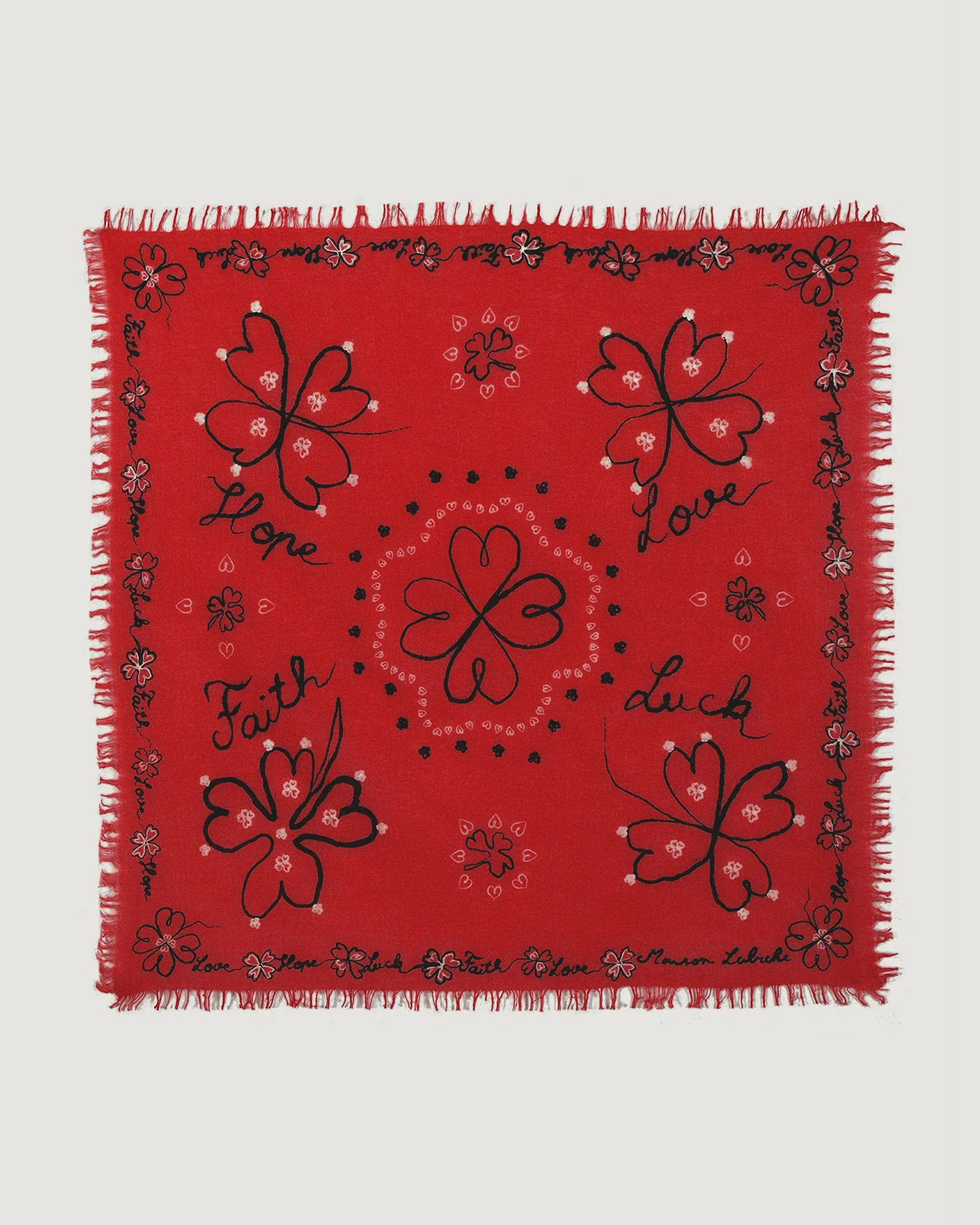 "Clover Hope" bourdaloue cashmere scarf - Image 20