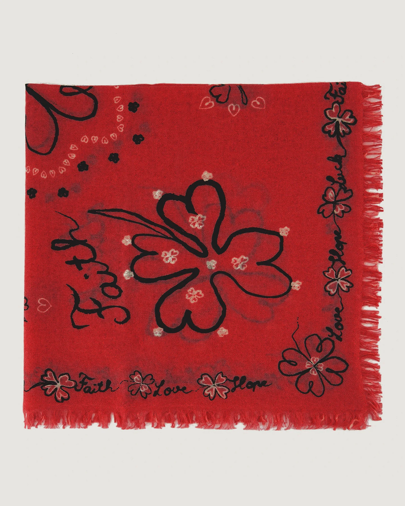 "Clover Hope" bourdaloue cashmere scarf - Image 21