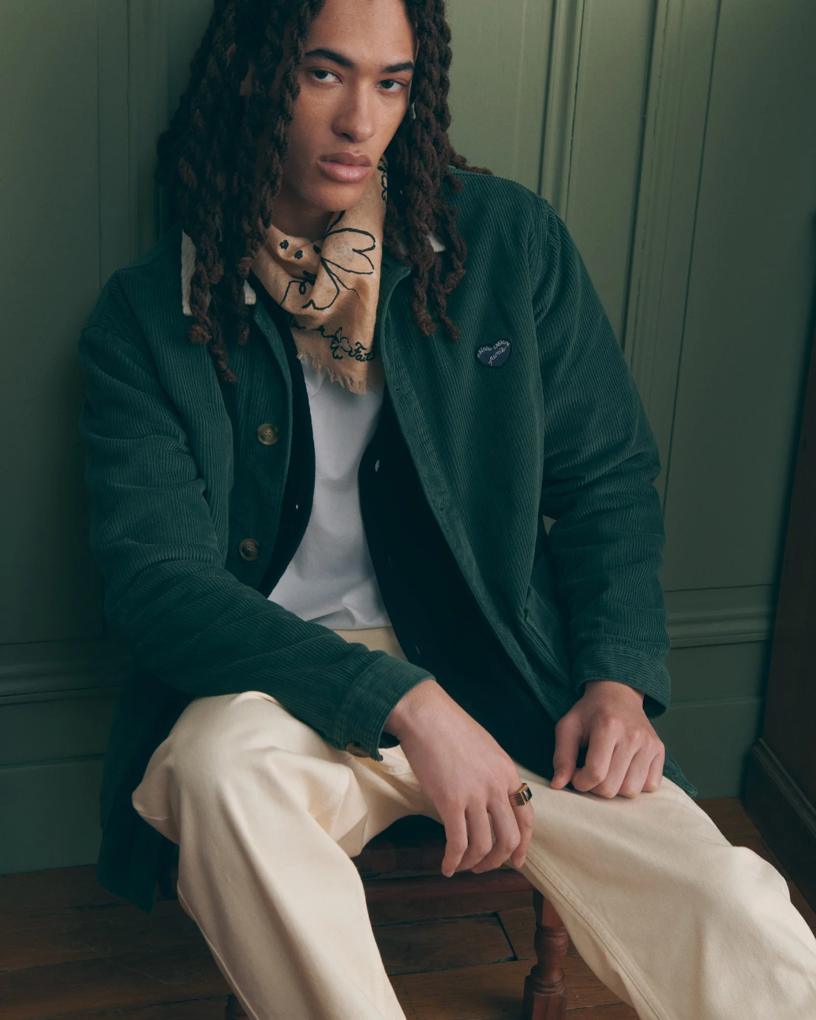 "Clover Hope" bourdaloue cashmere scarf - Image 9