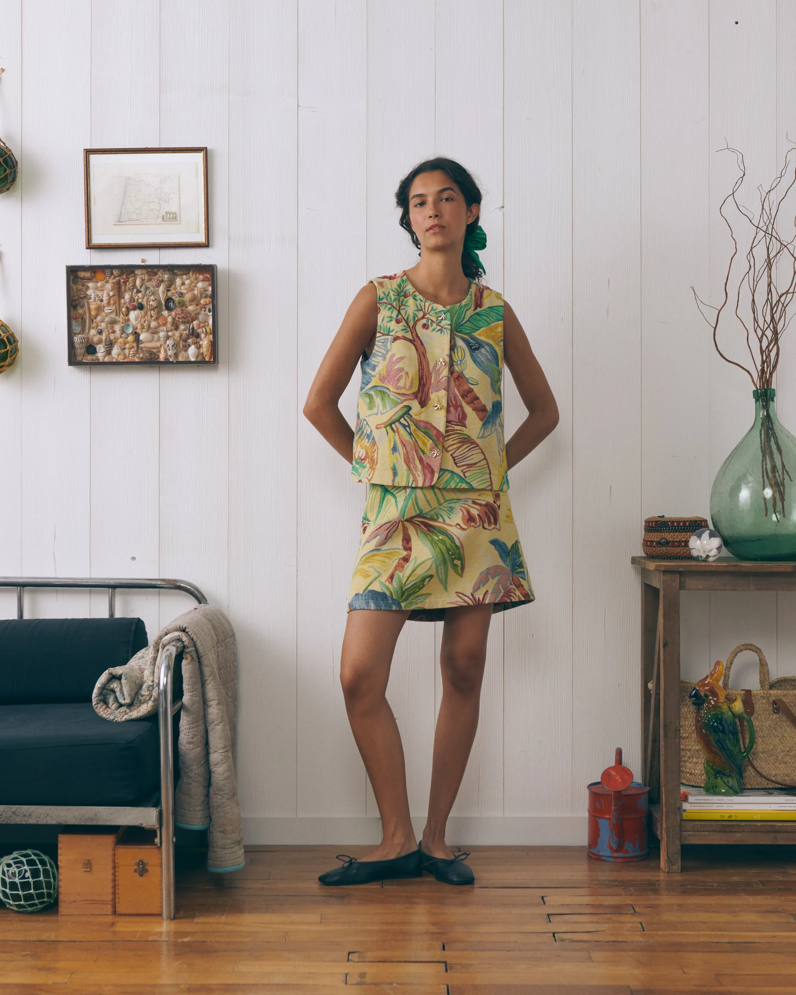 Palm Tree "Jacquard" valhubert sleeveless jacket - Image 6